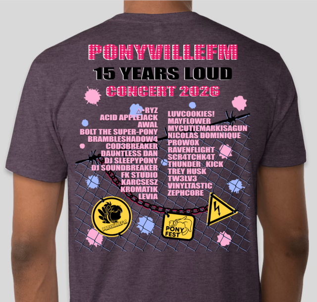 image of shirt charity shirt, back